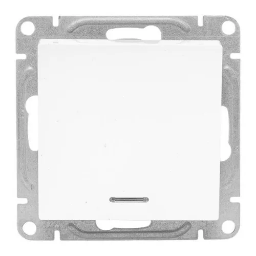 Выключатель 1-кл. СП Эпика с подсветкой механизм бел. EKF UP1-SWW-14 фото 2