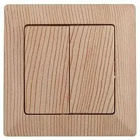 Выключатель 2-кл. СП Solo 4-104-11 10А IP20 250В сосна Intro Б0053592