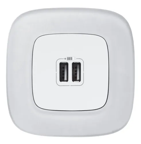 Устройство зарядное Valena Allure с 2-мя USB-разъемами 240В/5В 1500мА с лиц. панелью бел. Leg 754995 фото 5