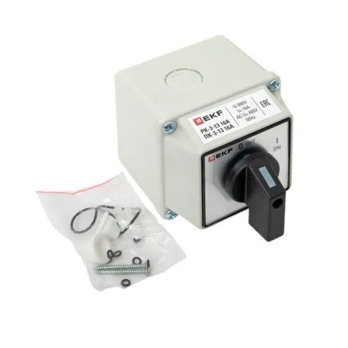 Переключатель кулачковый ПК-3-13 3П 16А "ВКЛ-ВЫКЛ" IP54 EKF pk-3-13-16 фото 12