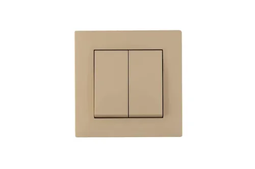Выключатель 2-клав. Karea RIZZ крем Makel 88010003