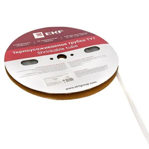 Трубка термоусадочная ТУТ 8/4 прозр. (уп.100м) PROxima EKF tut-8-tr фото 5