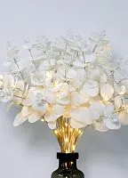 Ветвь эвкалипта имитация бел. 16LED тепл. бел. 3АА (не в компл.) КОСМОС KOC_INT-B125