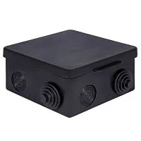 Коробка распаячная KMP-030-014 с крышкой 100х100х50 8 мембранных вводов IP54 черн. EKF plc-kmr-030-014-2b