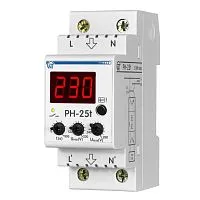 Реле напряжения РН-25t - 25А – 220В DIN – рейка для защиты техники во всей квартире 2 DIN журнал аварий термозащита НовАтек-Электро 3425600025t
