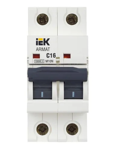 Выключатель автоматический модульный 2п C 16А M10N ARMAT IEK AR-M10N-2-C016 фото 9