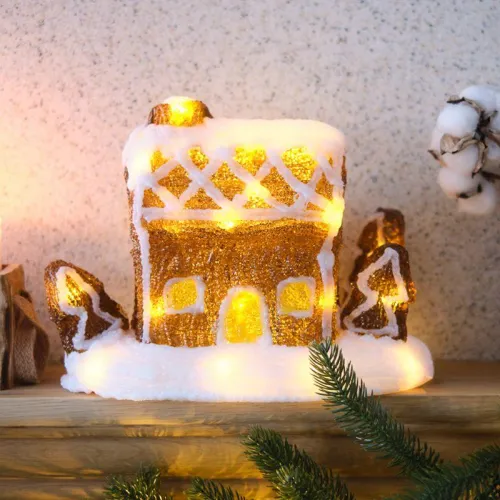 Фигура светодиодная акриловая "Пряничный домик" 26х15.5х20см 30LED 3хАА (не в комплекте) Neon-Night 513-324 фото 5