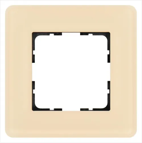 Рамка 1-м G-Glass закругленная стекло матов. тауп Jasmart G1001GT-RM