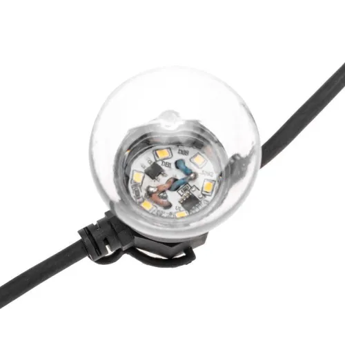 Гирлянда светодиодная "Лофт" 20 прозр. ламп х 5LED 60Вт IP44 уличная влагостойкая провод каучук черн. Neon-Night 331-357 фото 8