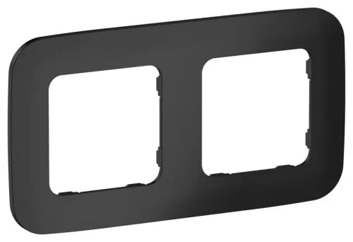 Рамка 2-м СП FLITE РУ-2-А-ФлЧ черн. IEK FI-M22-31-20-K02