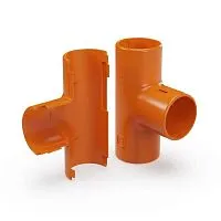 Тройник разборный d25мм оранж. Промрукав PR13.02486