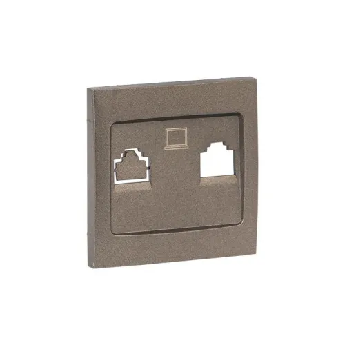 Панель лицевая Валенсия для розетки 2-м RJ-45 графит PROxima EKF ESK02-L-035-60 фото 3