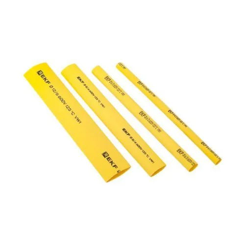 Набор трубок термоусадочных ТУТ 4/2; 6/3; 8/4; 10/5; 12/6 (7 цветов по 5шт 100мм) PROxima EKF tut-n-4-r фото 3