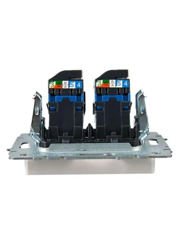 Розетка компьютерная двойн. СП RJ45 кат.6 BRITE РК11-2-БрЖ механизм жемчуж. IEK BR-K20-2-K36 фото 4