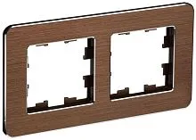 Рамка 2-м BRITE РУ-2-1-Бр метал. коричн. RE AL IEK BR-M22-M-21-K30