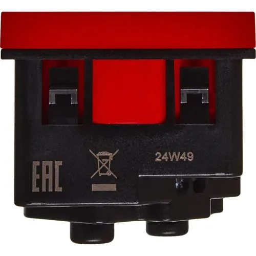 Розетка 2мод. 16А 250В 45град. с заземл. без защ. шторок винт. зажимы красн. ИЭК Leg 4525051 фото 4