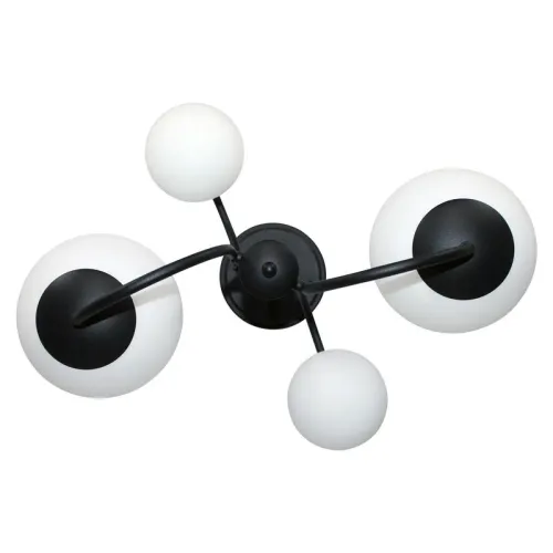 Светильник "Тефия" 241 (Плафон 8728; 8730) НСБ 01-4х40-101 (ИМ) подвесной черн. Элетех 1005405125 фото 3