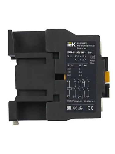 Контактор КМИ-11210 12А 24В/АС3 1НО KARAT IEK KKM11-012-024-10 фото 5