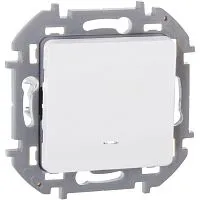 Выключатель 1-кл. Inspiria 10А IP20 250В 10AX с подсветкой/индикацией механизм бел. IEK 673610