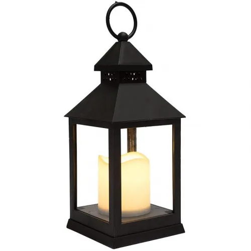 Фонарь декоративный 10.5х10.5х24см тепл. бел. со свечкой корпус черн. Neon-Night 513-051 фото 7