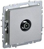 Розетка телевизионная проходная TV СП Brite РТВ10-0-БрА механизм алюм. IEK BR-A10-P-K47