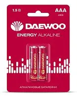Элемент питания алкалиновый AAA/LR03 1.5В Energy Alkaline 2021 BL-2 (уп.2шт) DAEWOO 5029873