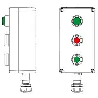 Пост управления взрывозащ. из алюм. CPE-A-14-(1xLG(250)-1xP1R(11)-1xP1G(11))-1xKAEPM2MHK-20(C)1Ex d e IIC Т5 Gb / Ex tbIIIC T95град.C Db IP66 DKC 2201.141.22.1209