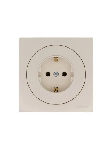 Розетка 1-м OSEN IP20 16А с заземл. ПБТ механизм сл. кость LEZARD 743-9088-122B фото 2