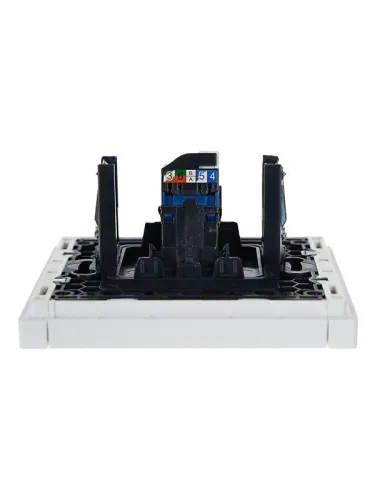 Розетка компьютерная RJ45 кат.6 FORTE&PIANO FP231 бел. IEK FP-K10-2-K01 фото 4