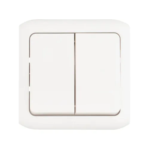 Выключатель 2-кл. ОП Quteo 10А IP44 250В 10AX бел. Leg 782302 фото 3