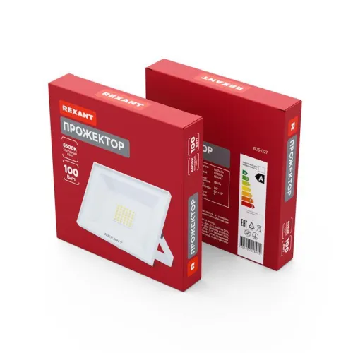 Прожектор СДО 100Вт 8000лм 5000К бел. корпус Rexant 605-027 фото 6
