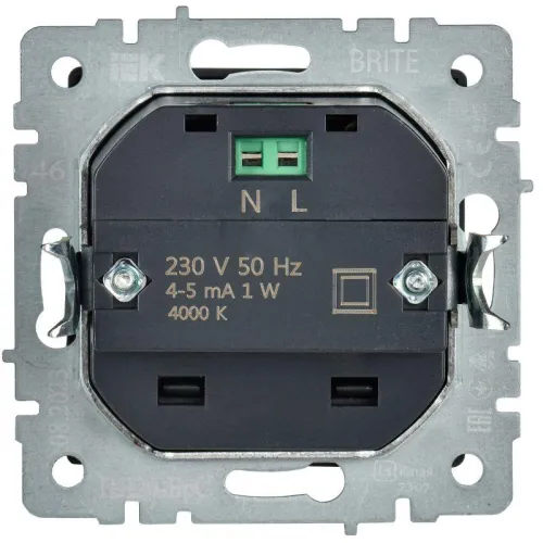Подсветка светодиодная BRITE встраив. ПЛ20-БрС механизм сталь IEK BR-FL20-K46 фото 7