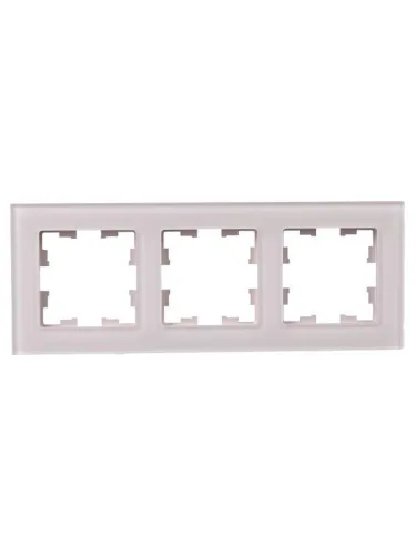 Рамка 3-м BRITE РУ-3-2-Бр стекло розовый матов. IEK BR-M32-G-31-K14 фото 2