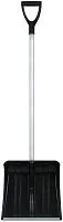 Лопата для уборки снега "SnowКРИСТАЛЛ" 365х380х1330мм алюм. черенок; пластик. 68102