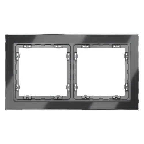 Рамка 2-м S70 стеклян. графит Voltum VLS110207