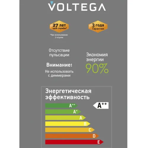 Лампа светодиодная филаментная Loft 271 GMS022 4Вт 3000К E27 Voltega 8573 фото 6