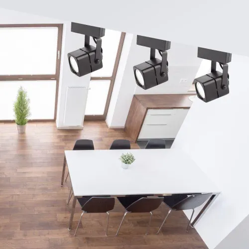 Светильник трековый TR10-GU10 MR16 1ф BK черн. Эра Б0044262