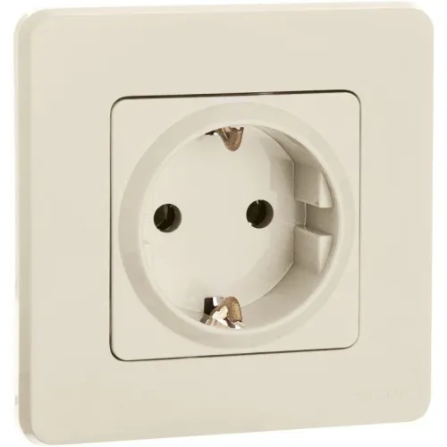 Розетка 1-м СП Inspiria 16А IP20 250В 2P+E немецк. стандарт механизм сл. кость IEK 673721 фото 2