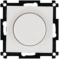 Светорегулятор поворотно-нажимной универс. (диммер) 3-500Вт LED 3-250Вт HV - 500Вт механизм бел. Jasmart G4012W-500RV