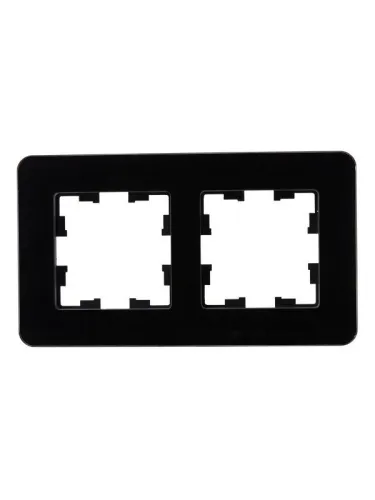 Рамка 2-м BRITE РУ-2-2-Бр стекло черн. RE IEK BR-M22-G-41-K02 фото 3