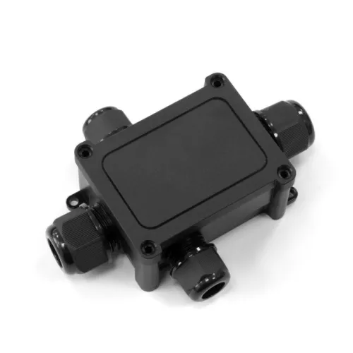 Коробка распределительная ОП 135х96х42 4-вводная IP68 ПА66 40А 450В d5-14мм черн. Промрукав PR08.13149