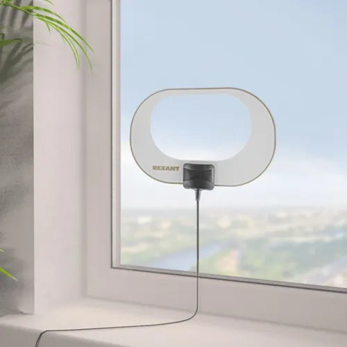 Антенна ТВ комнатная "АКТИВНАЯ" для цифрового телевидения DVB-T2 Ag-713 Rexant 34-0713 фото 2