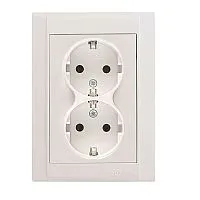 Розетка 2-м СП Defne 16А IP20 с заземл. бел. Makel 42001057