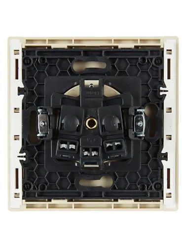 Розетка СП FORTE&PIANO FP416 16А с заземл. без защ. шторок винт. крепл. ваниль IEK FP-R11-16-K10 фото 3