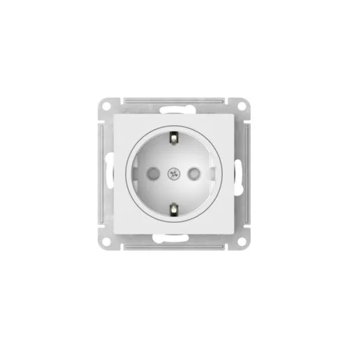 Розетка AtlasDesign Art 16А с заземл. защ. шторки быстрозажим. клем. механизм бел. SE ATN200145S фото 3