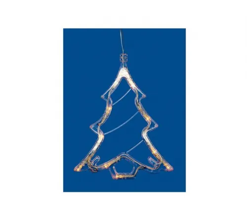 Фигура ULD-H1620-010/STA/3AAA WARM WHITE IP20 XMAS TREE Елочк 3AAA (не в/к) 18х19см подвес 10 LED провод прозр. Uniel UL-00007254