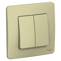 Выключатель 2-кл. СП Blanca 10А IP20 (сх. 5) 250В беж. SE BLNVS010507