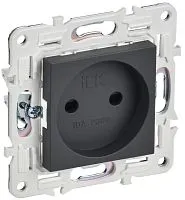 Розетка SKANDY 10А без заземл. защ. шторки SK-R01T титан IEK SK-R13-10-K48