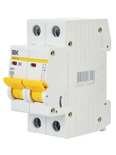 Выключатель автоматический модульный 2п B 6А 4.5кА ВА47-29 KARAT IEK MVA20-2-006-B фото 9