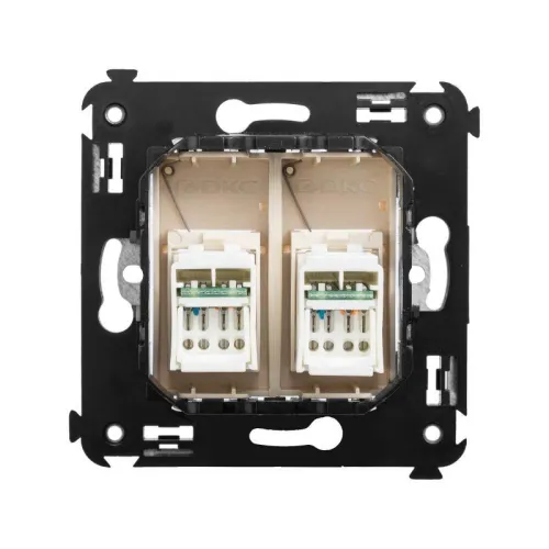 Розетка компьютерная 2-м СП Avanti "Ванильная дымка" RJ45 кат.6 DKC 4405294 фото 3